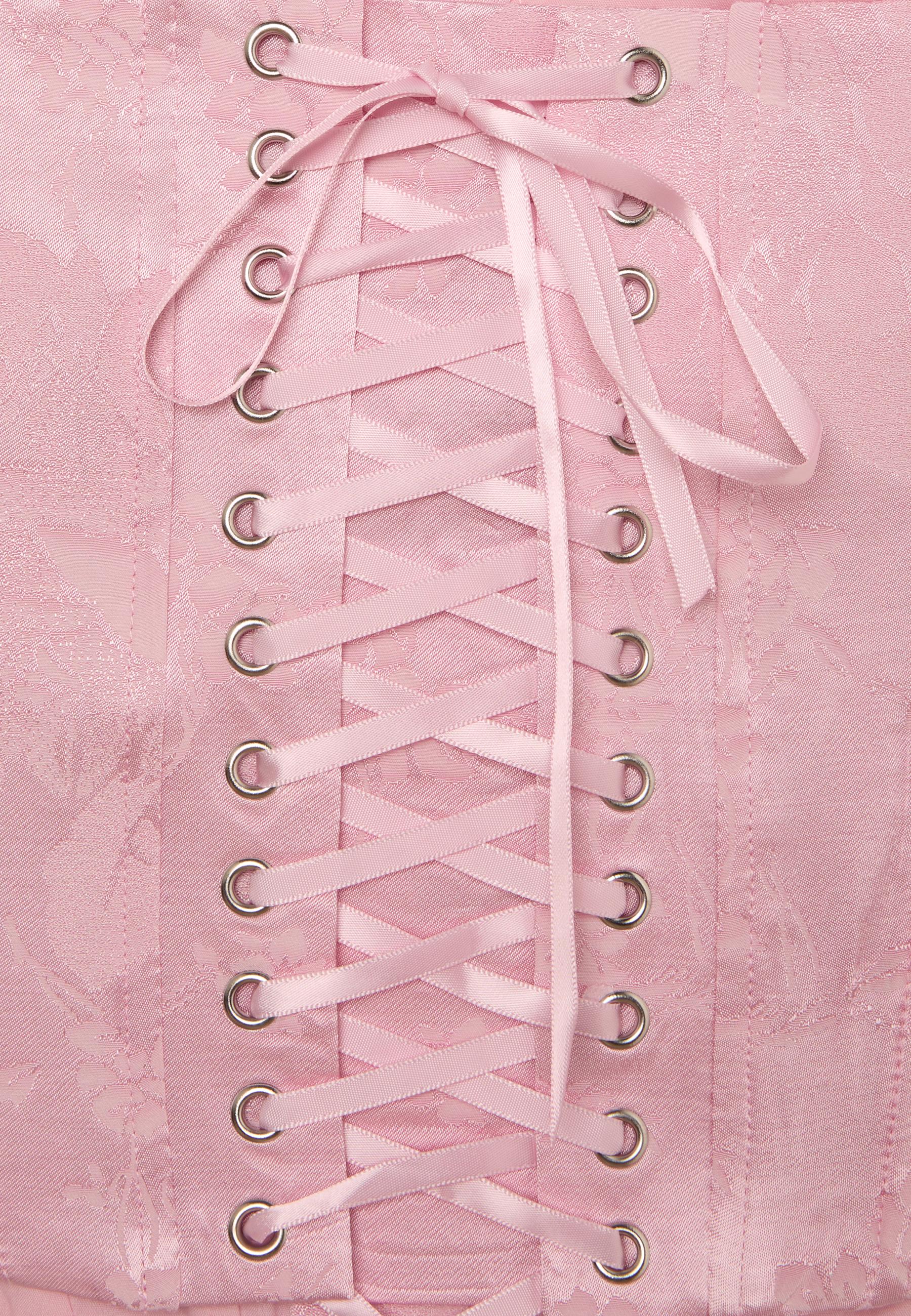 Lace-up corset — Pastel pink