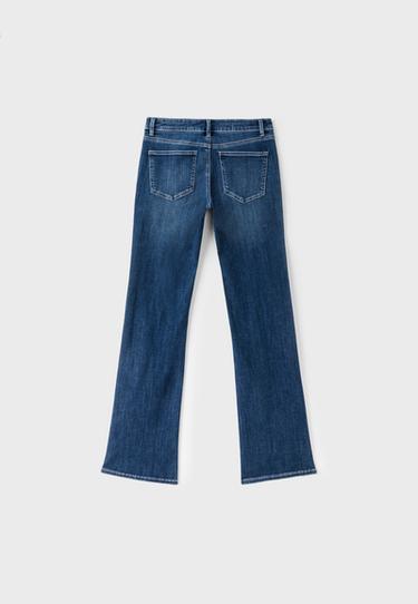 Low-rise bell bottom jeans — LIGHT GREY DENIM WASH 8