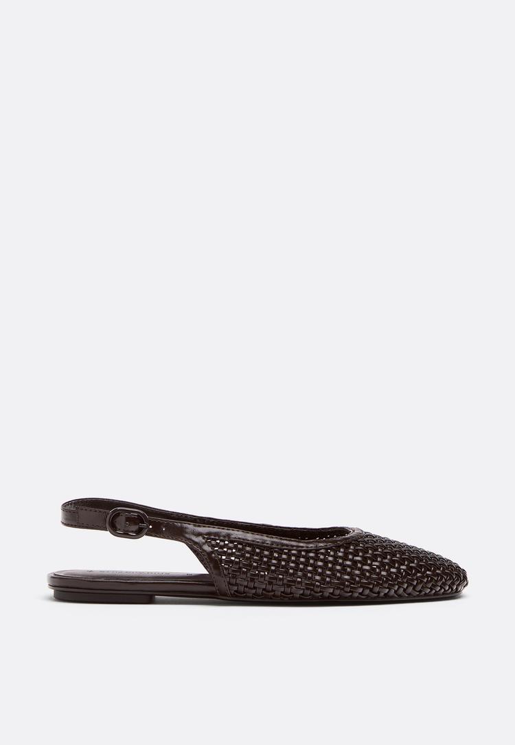 braided slingback ballet flats