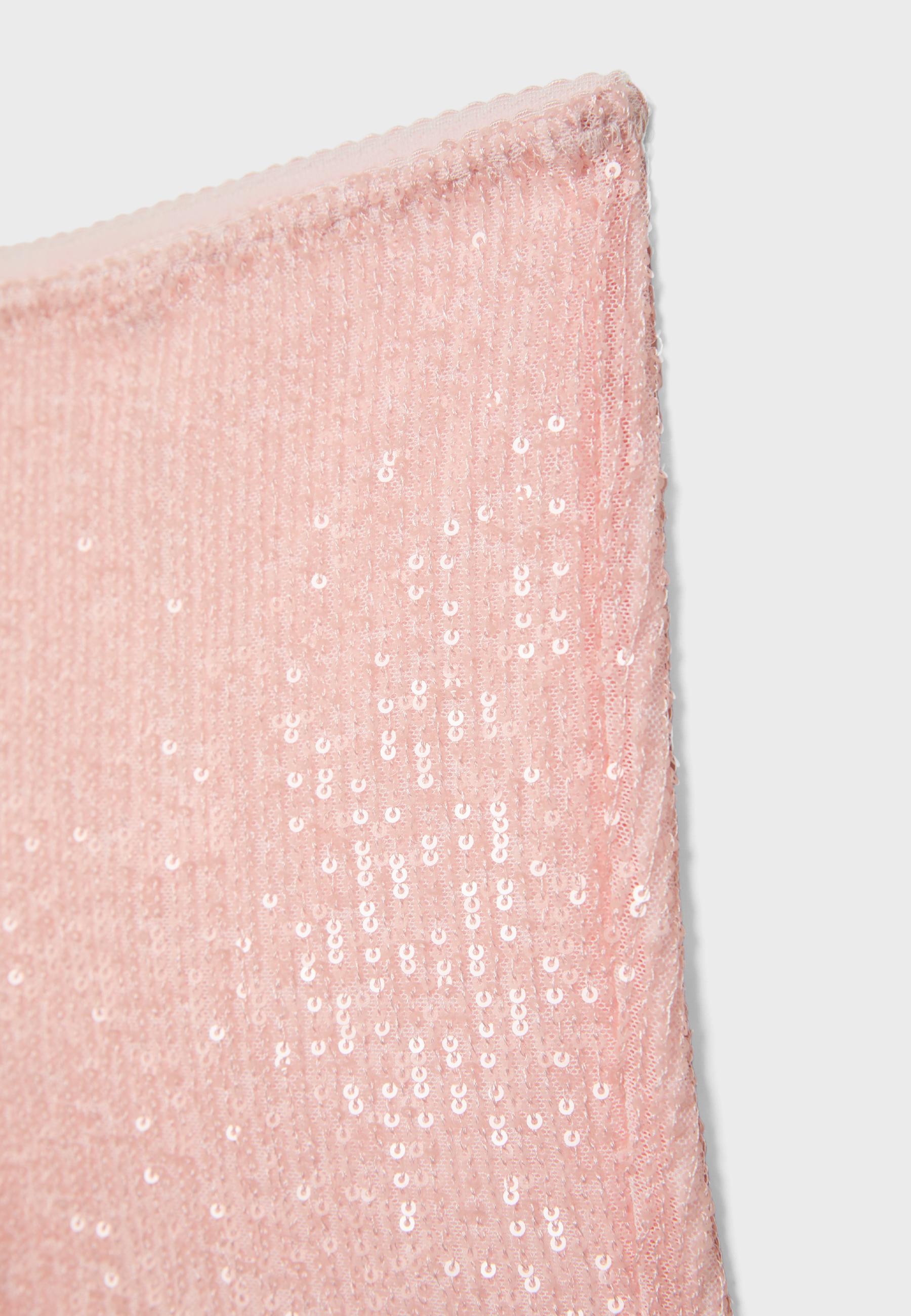 Sequin mini shorts — Pastel pink