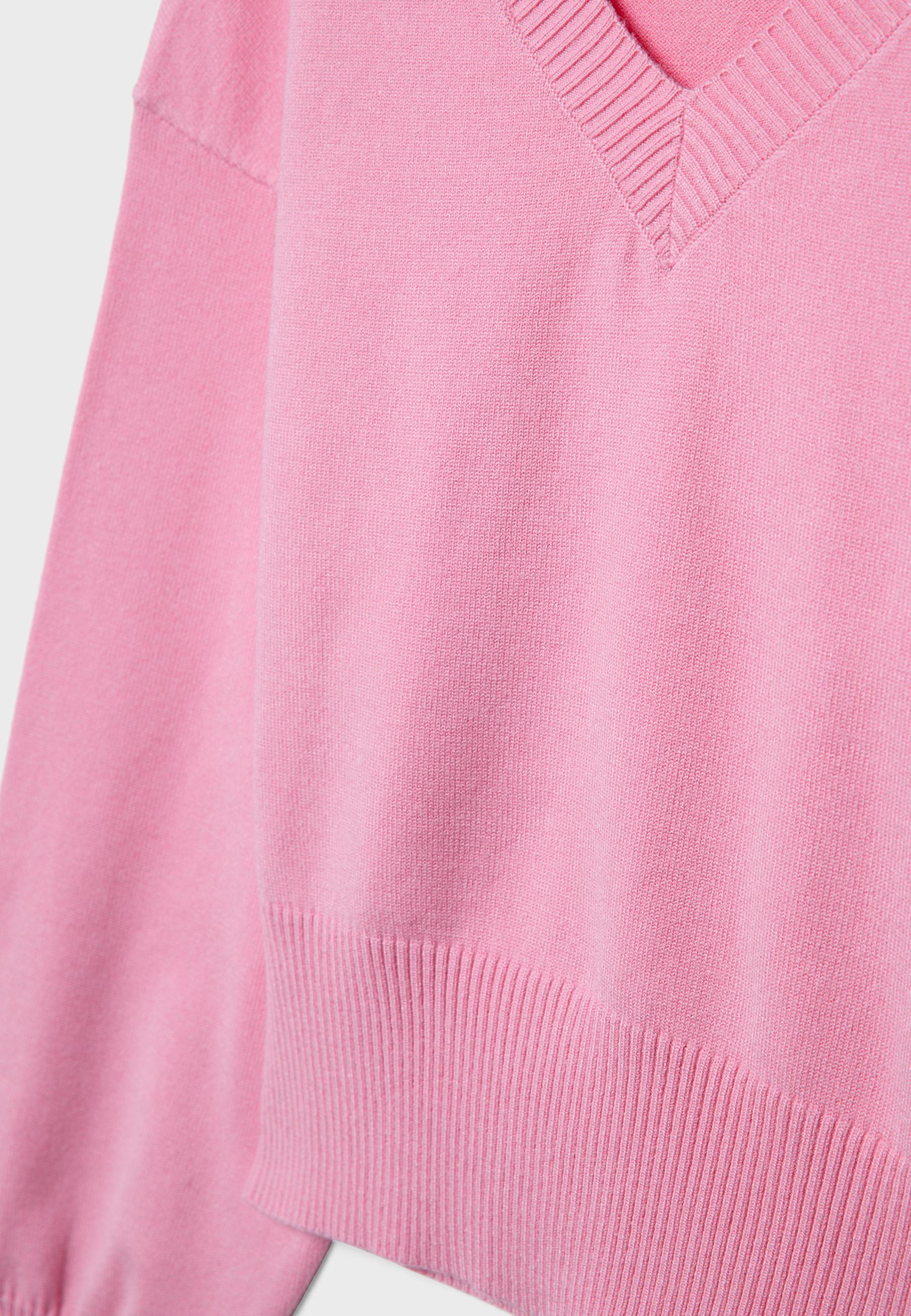 V-neck batwing sleeve jumper — Pink