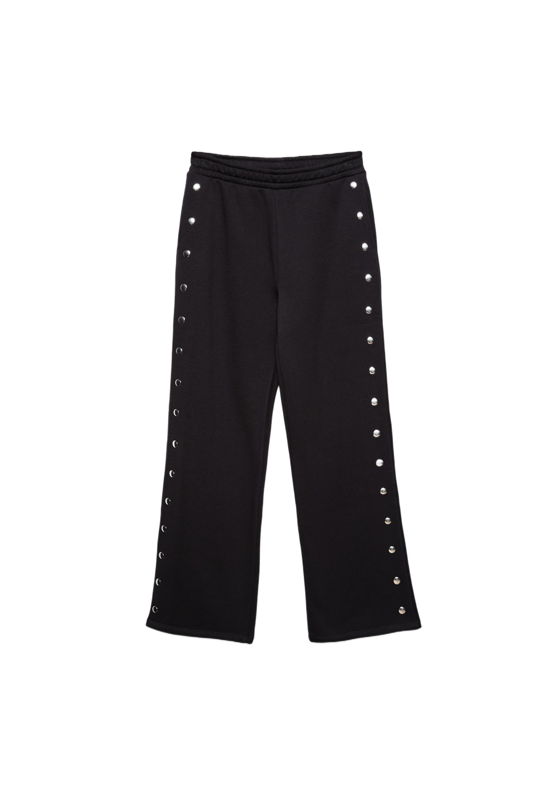 Stud-detail jogger trousers — Black