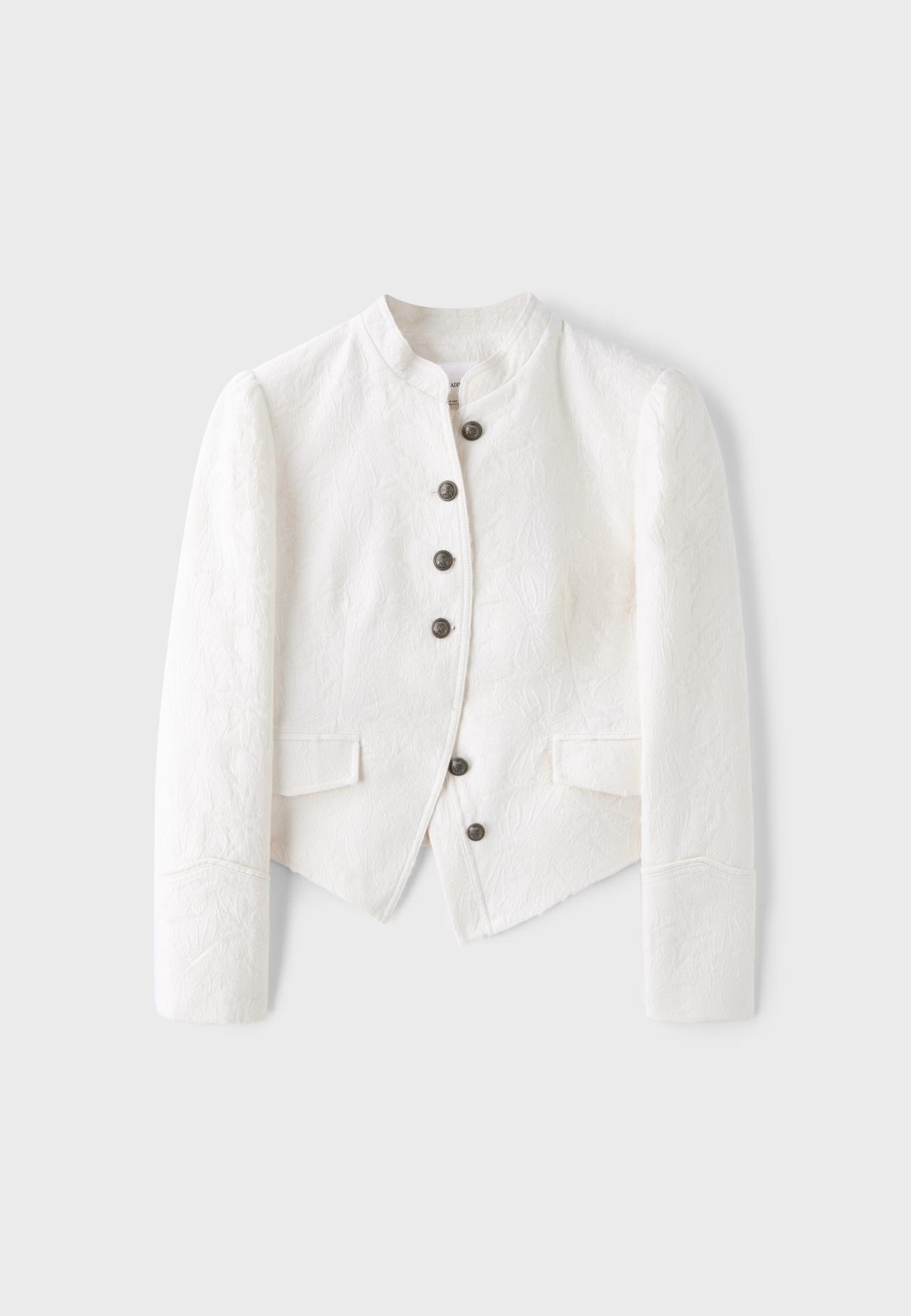 Jacquard blazer — Ecru