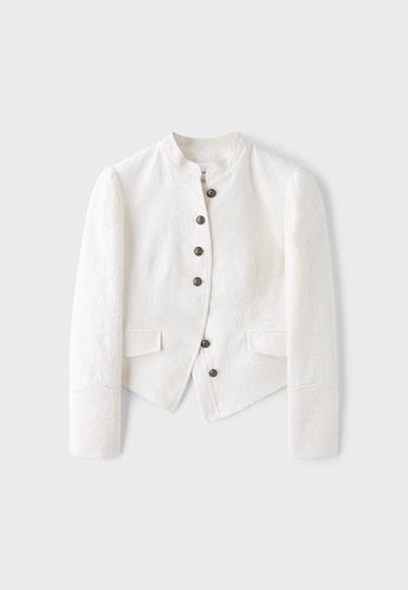 Jacquard blazer — Ecru 7