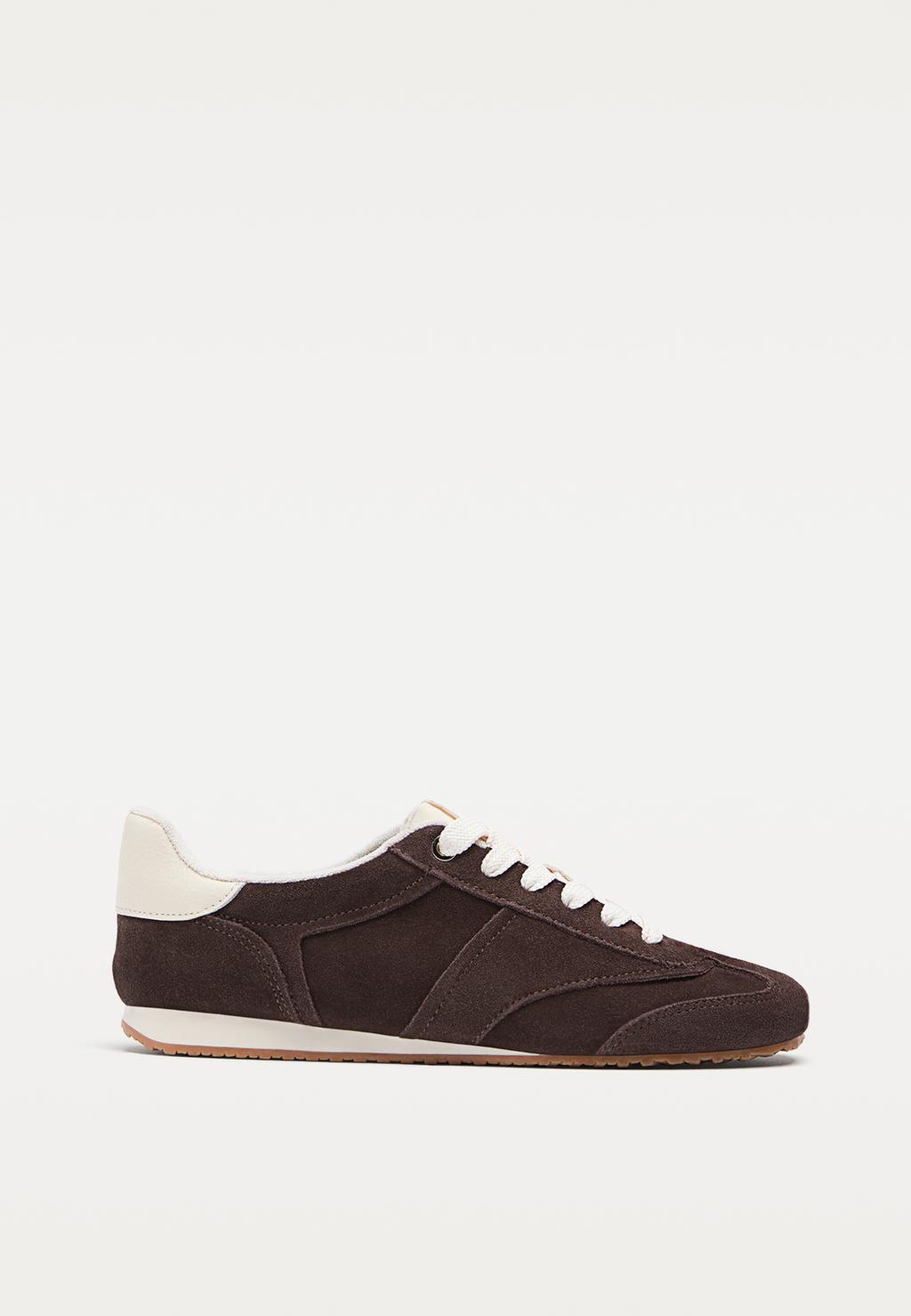 Baskets souples en cuir