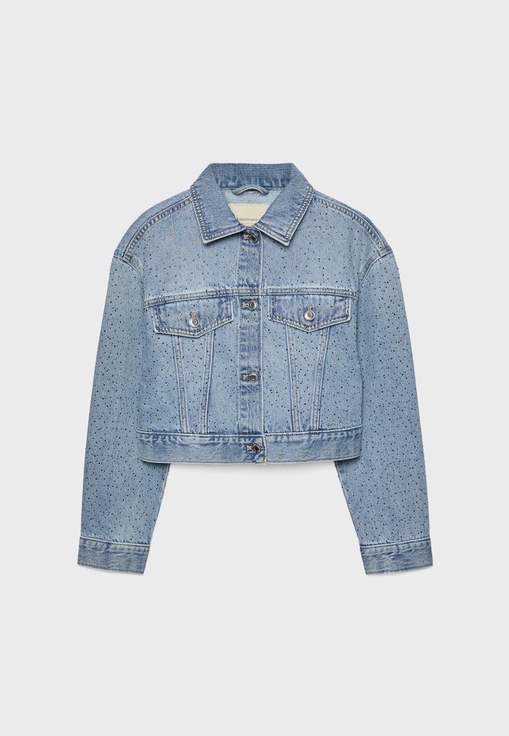 Cazadora denim brillos