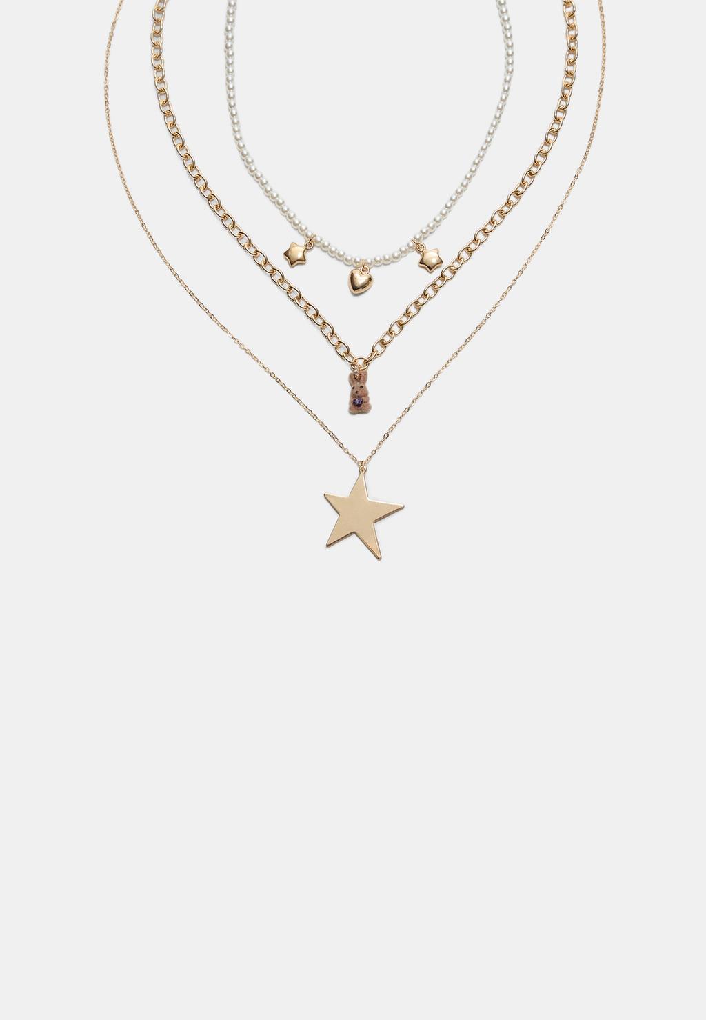 Set 3 collares bunny y estrella