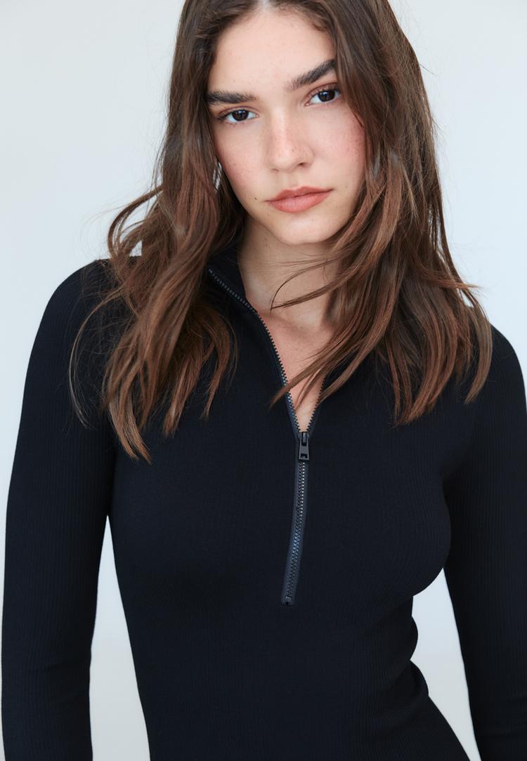 vestido corto cremallera