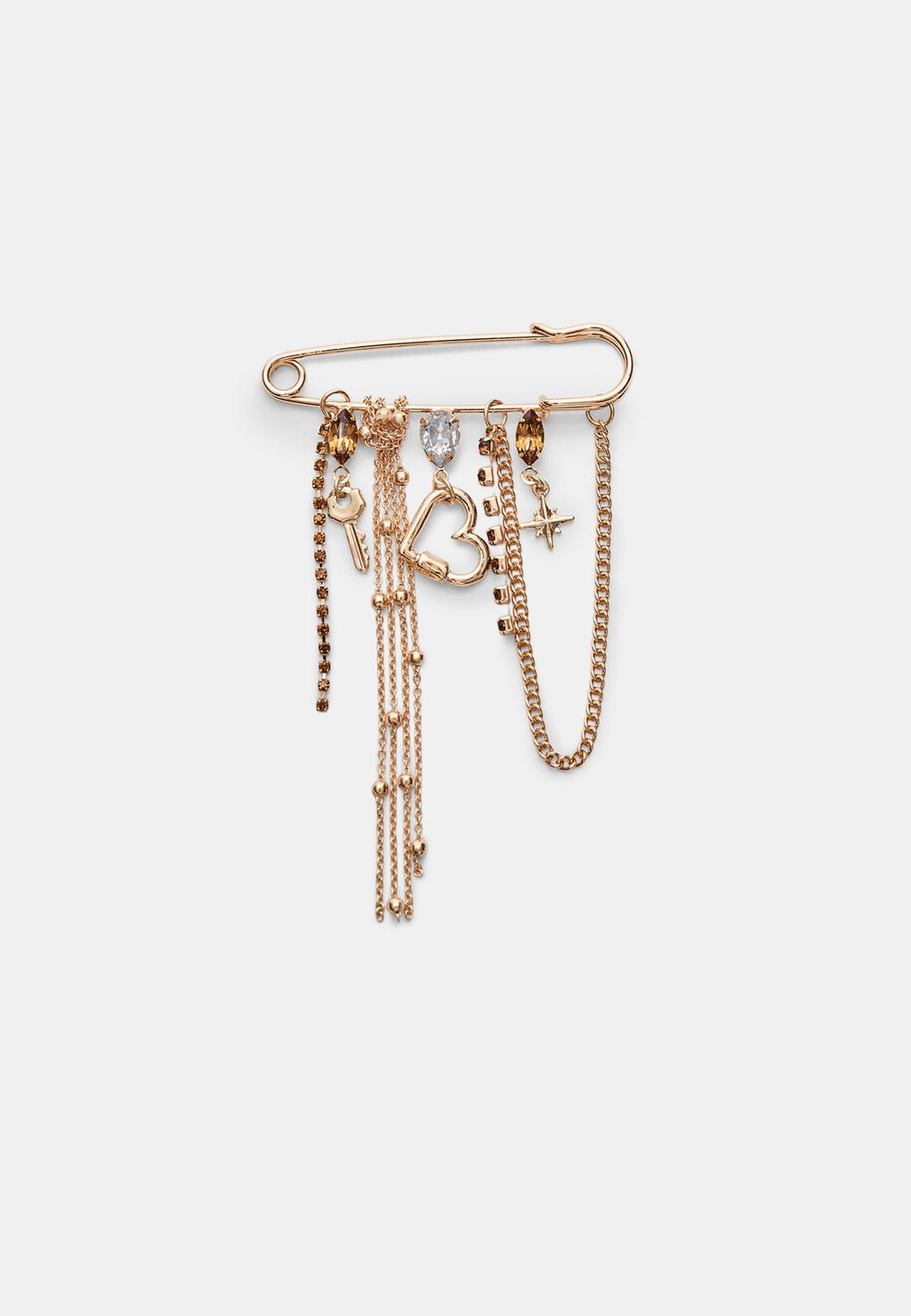 Broche cadena joyas charms