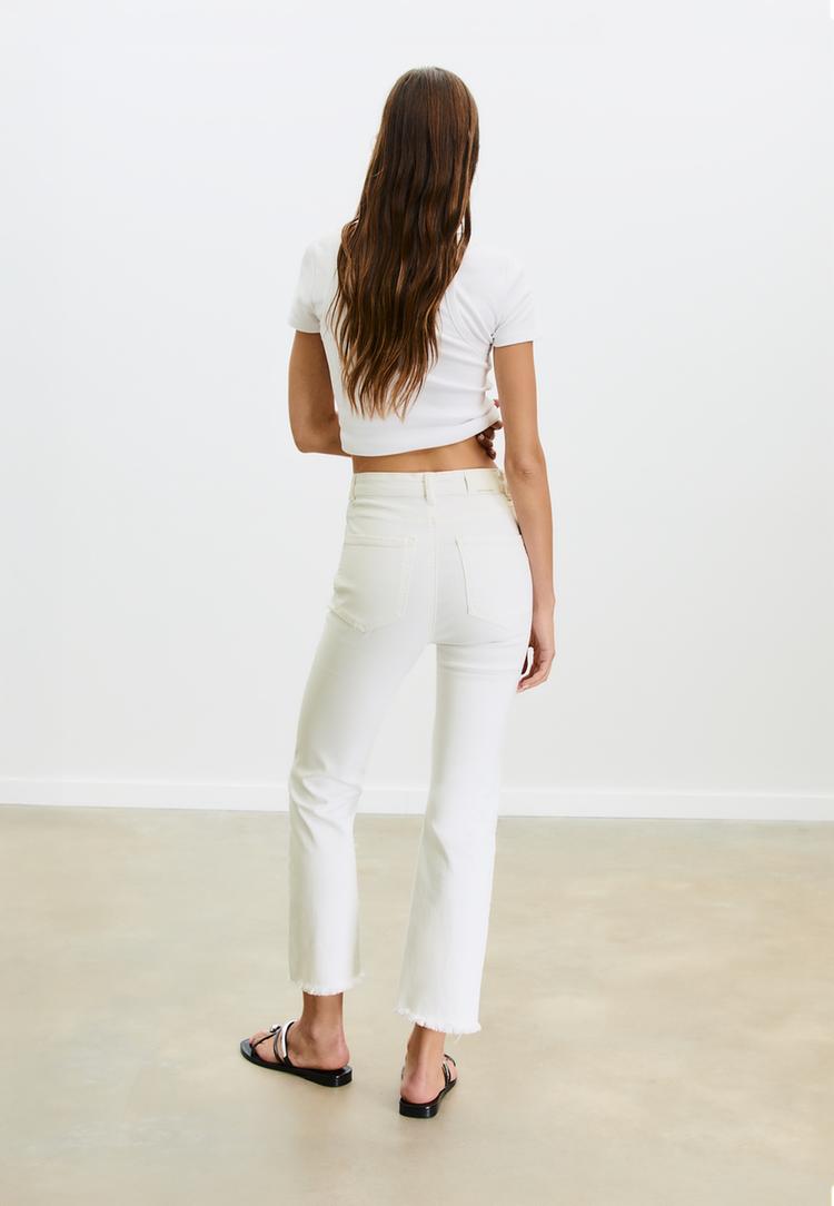 d78 jeans cropped flare