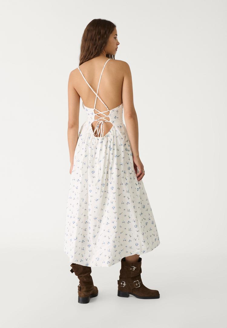 vestido largo estampado