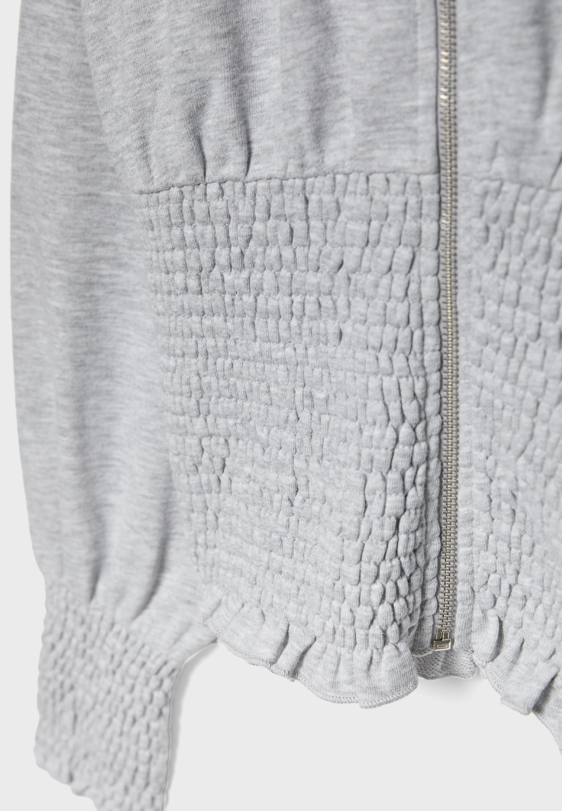 Zip-up Hoodie — Grey melange