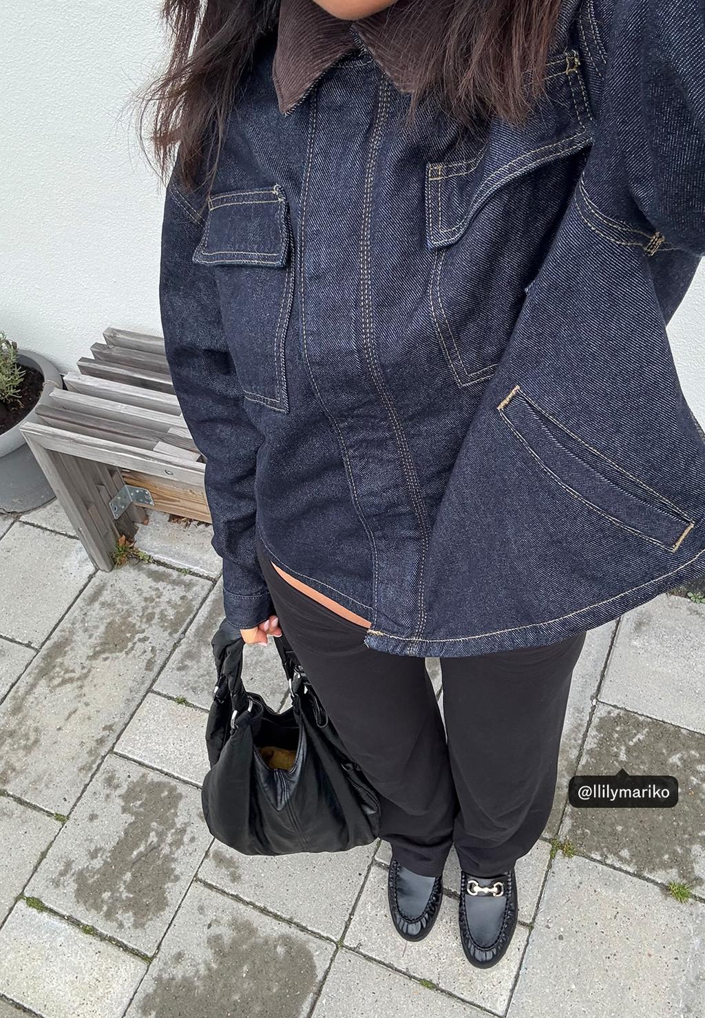 Kombine denim ceket