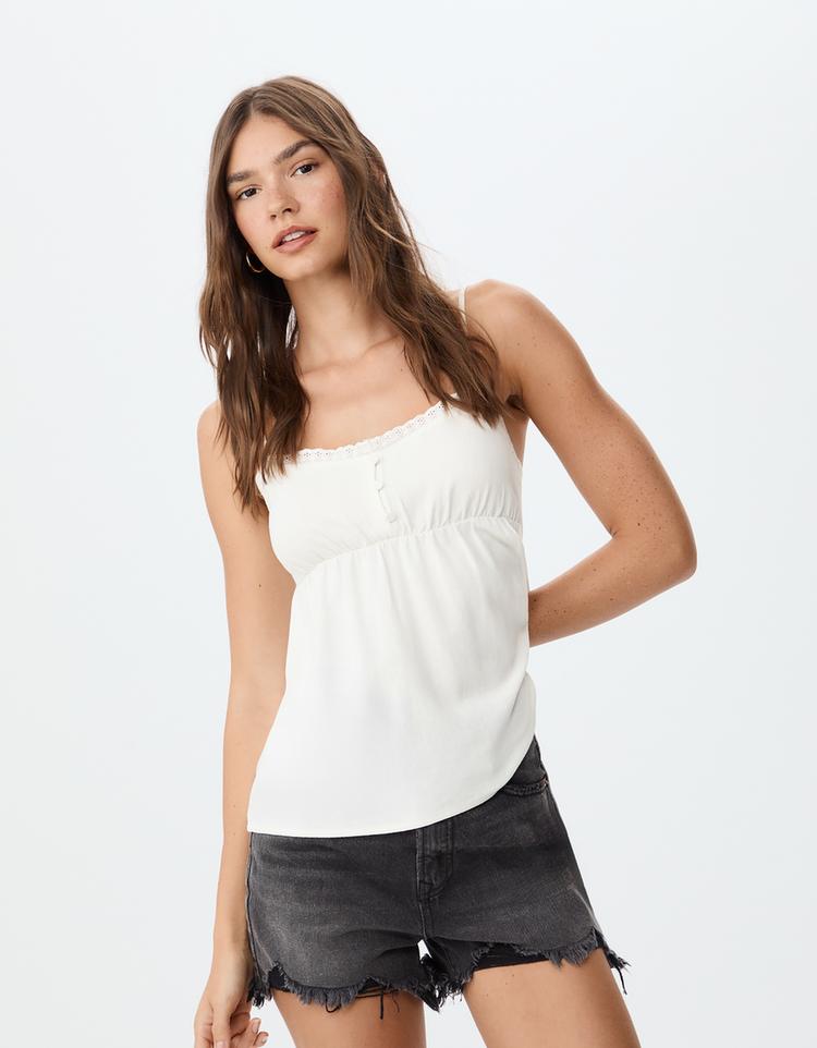 top fluide a bretelles en lin