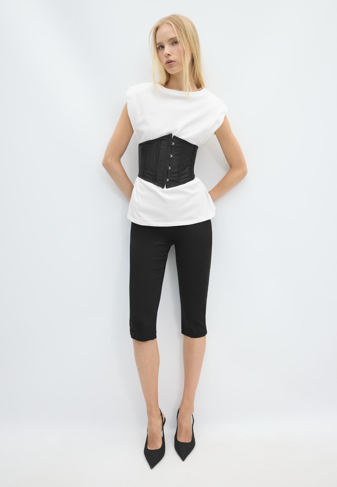 Satin corset belt — Black