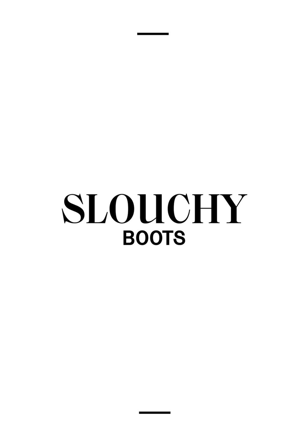Slouchy leather kitten heel boots