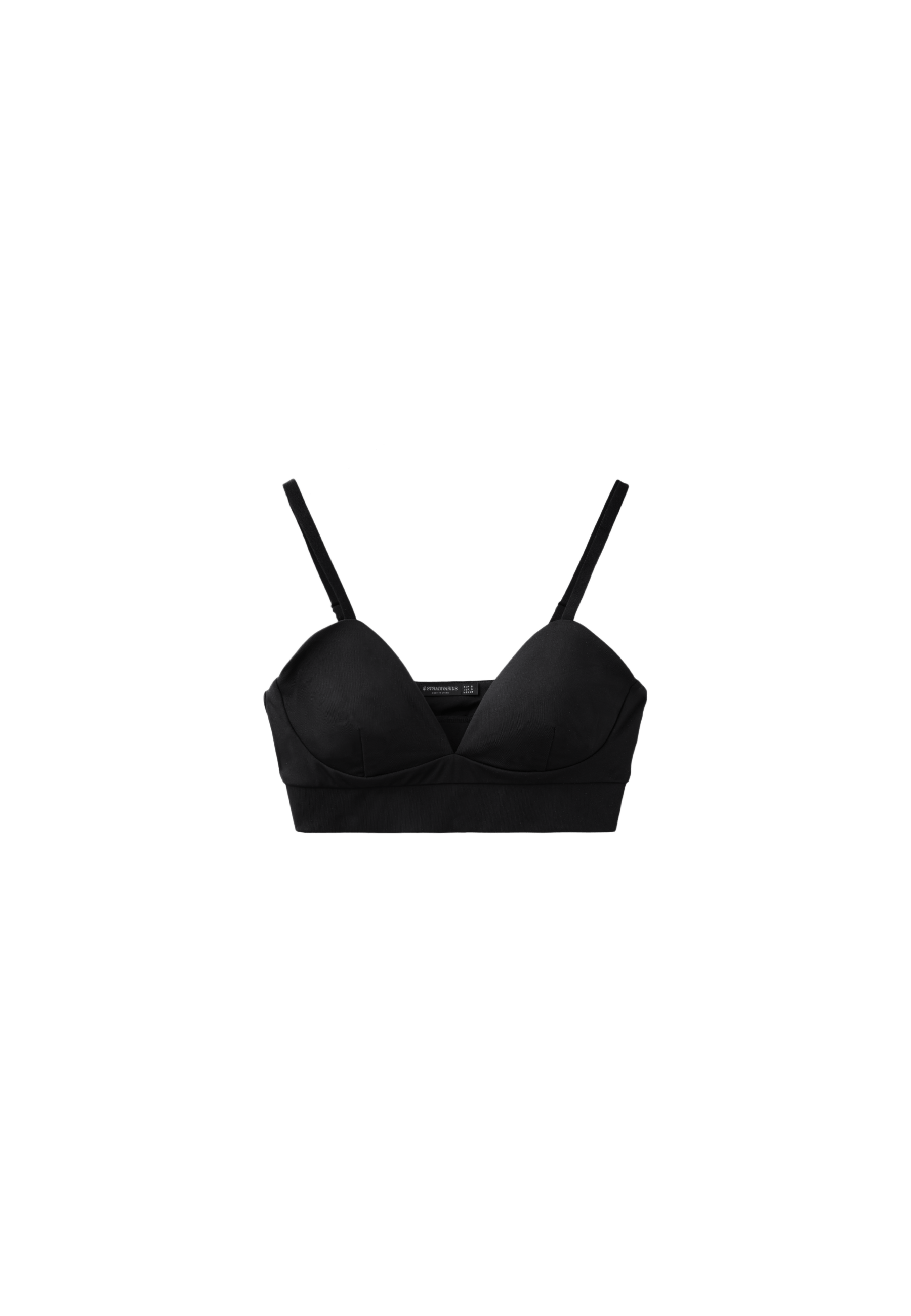 Cropped corset top — Black