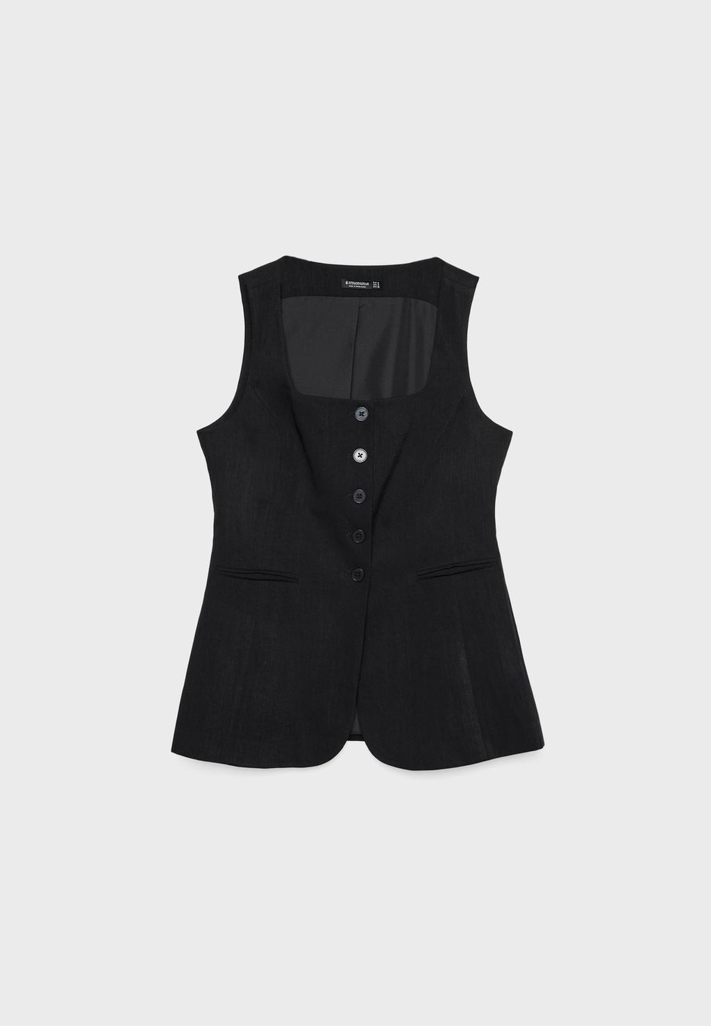 Textured flowing waistcoat