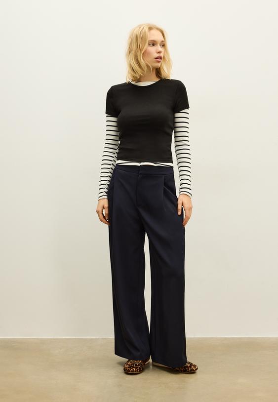 culotte pantalon met plooien