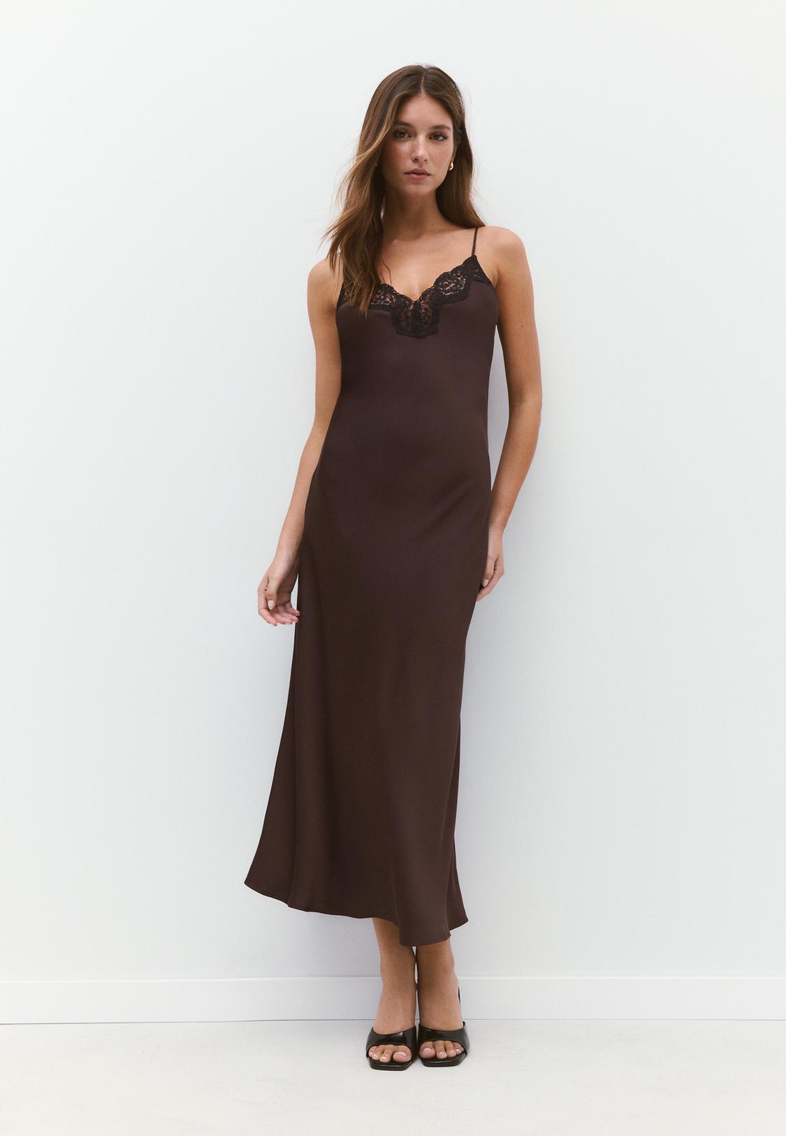 Satin camisole dress - Women's fashion | Stradivarius United States Satin camisole dress - Women's fashion | Stradivarius United States
