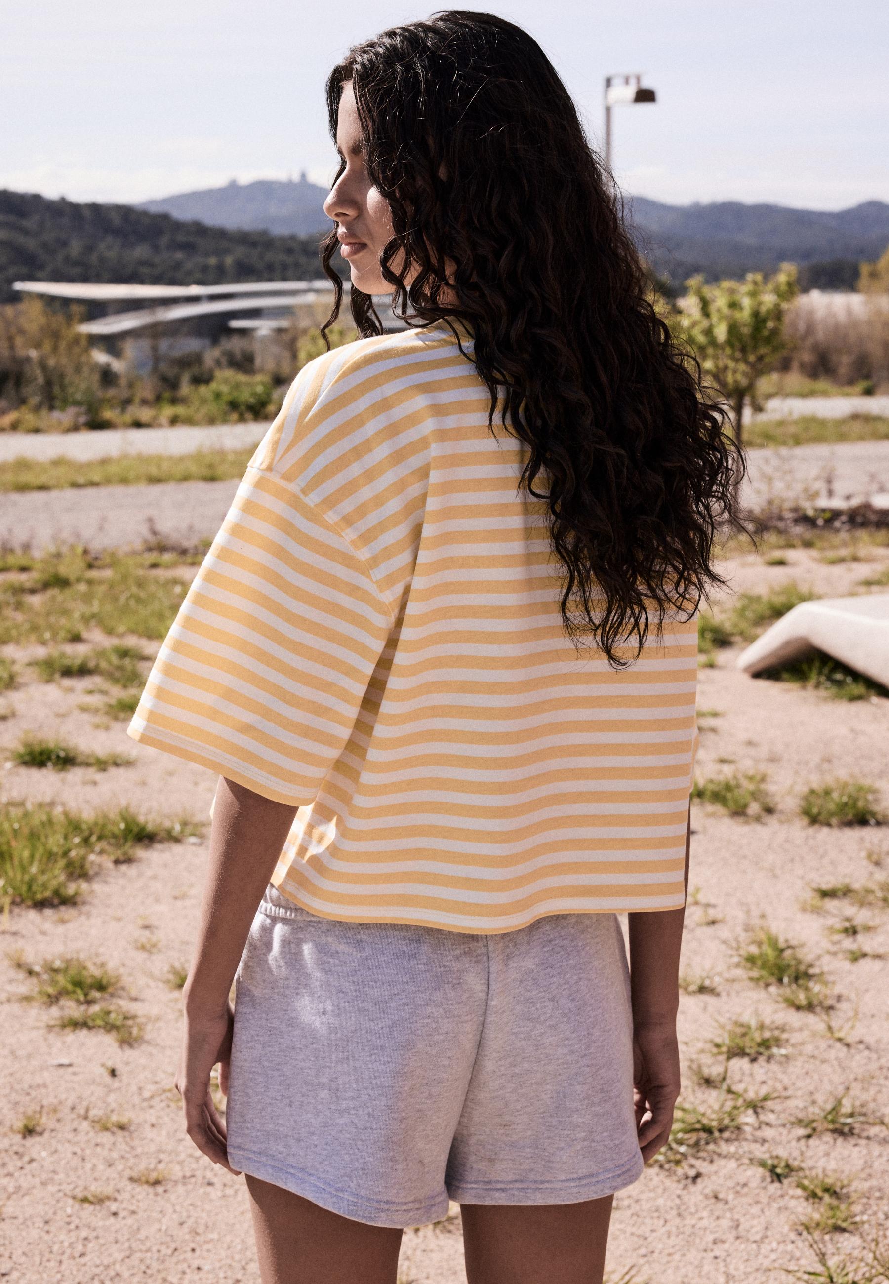 Çizgili kısa kollu t-shirt - Görsel 5