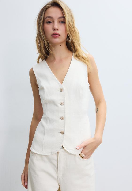 Втален Деним Топ