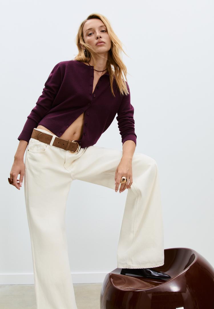 chaqueta punto botones tacto suave