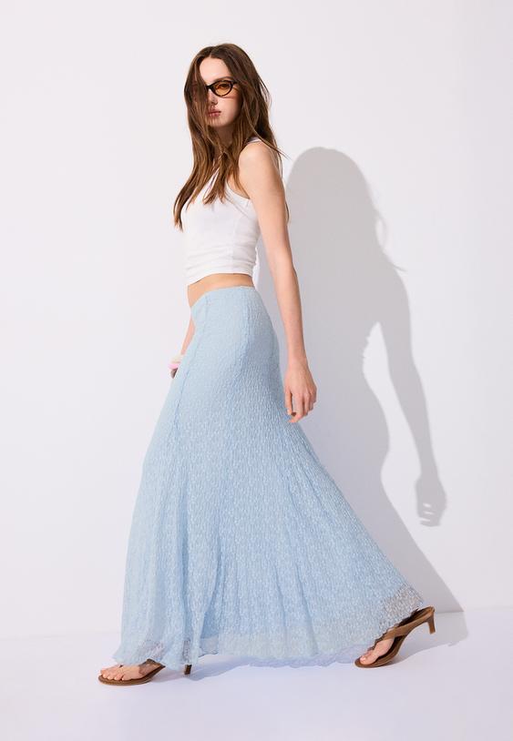 Dantel midi etek - Görsel 2