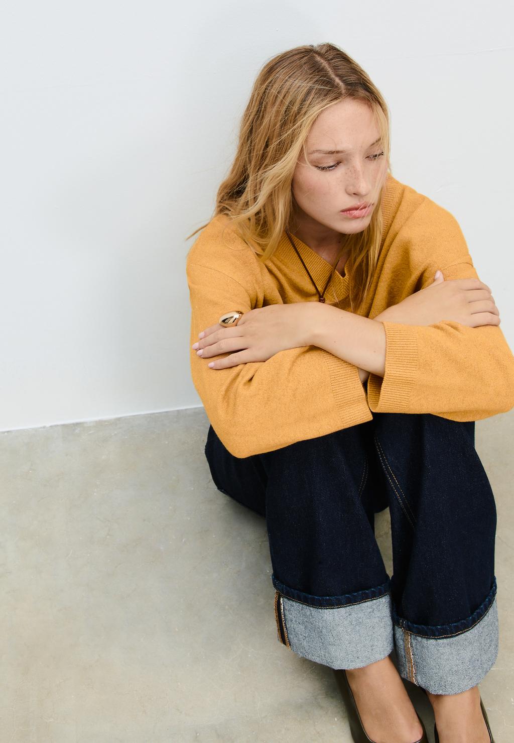 Pull basique en maille toucher doux