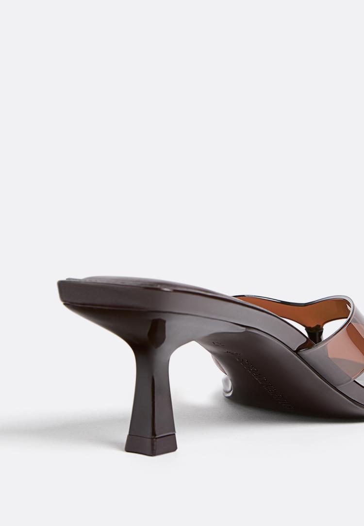 sandalias tacon vinilo