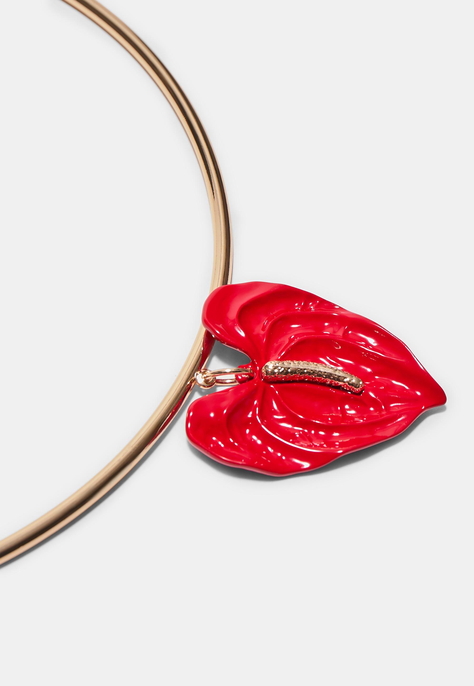 Cham flower choker — Gold