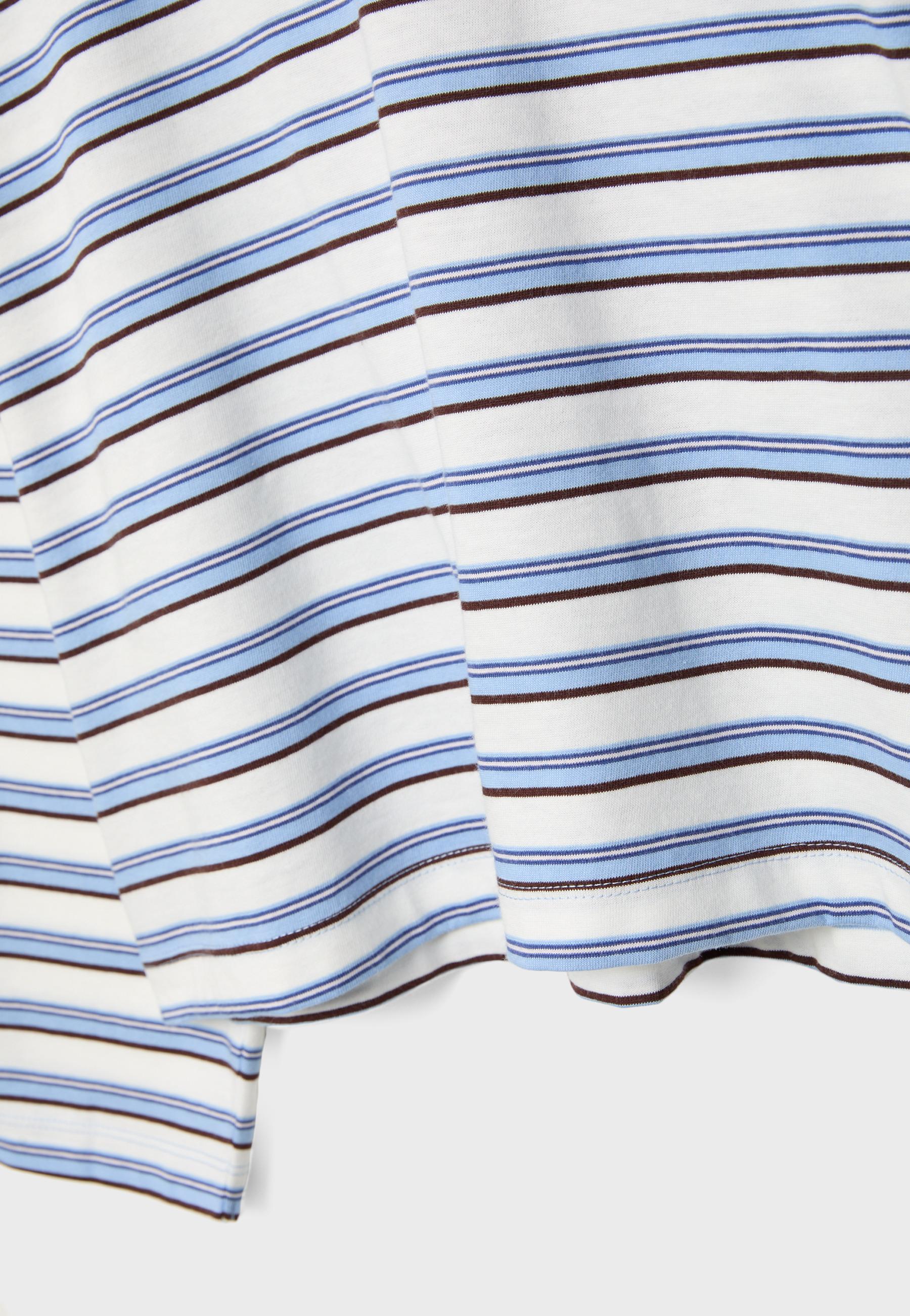 Oversize long sleeve striped T-shirt — Royal blue