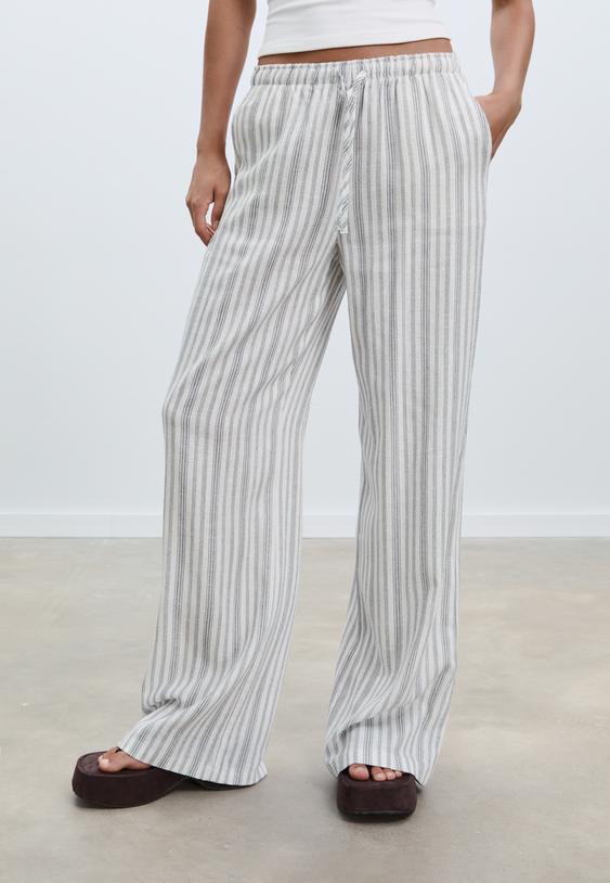 pantalon fluido efecto lino