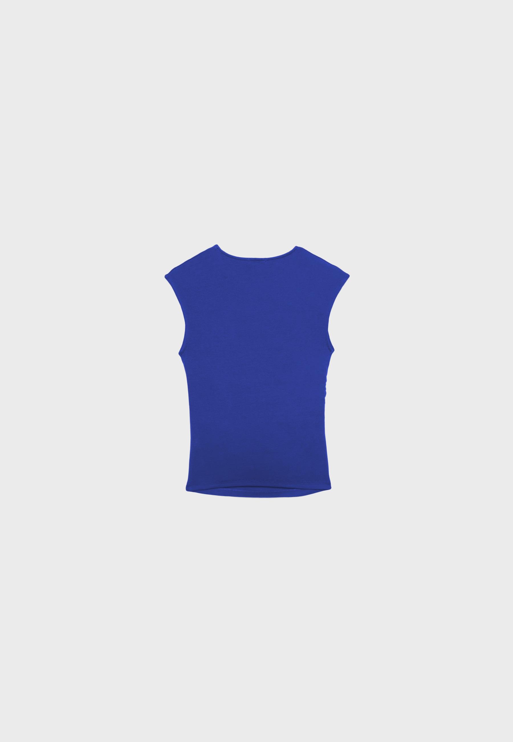 Basic fitted büzgülü t-shirt - Görsel 7