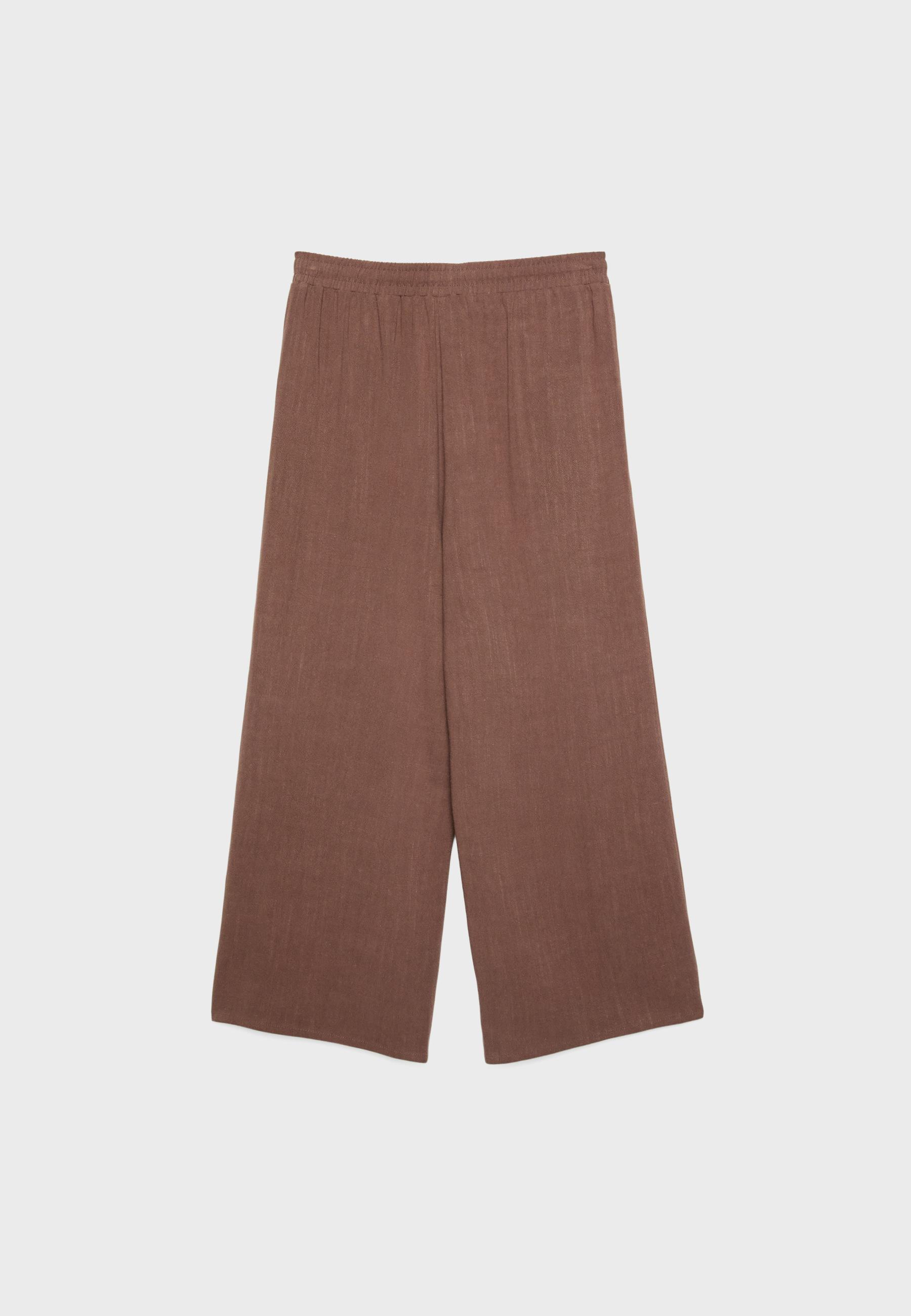 Keten Karışımlı Culotte Pantolon - Görsel 7