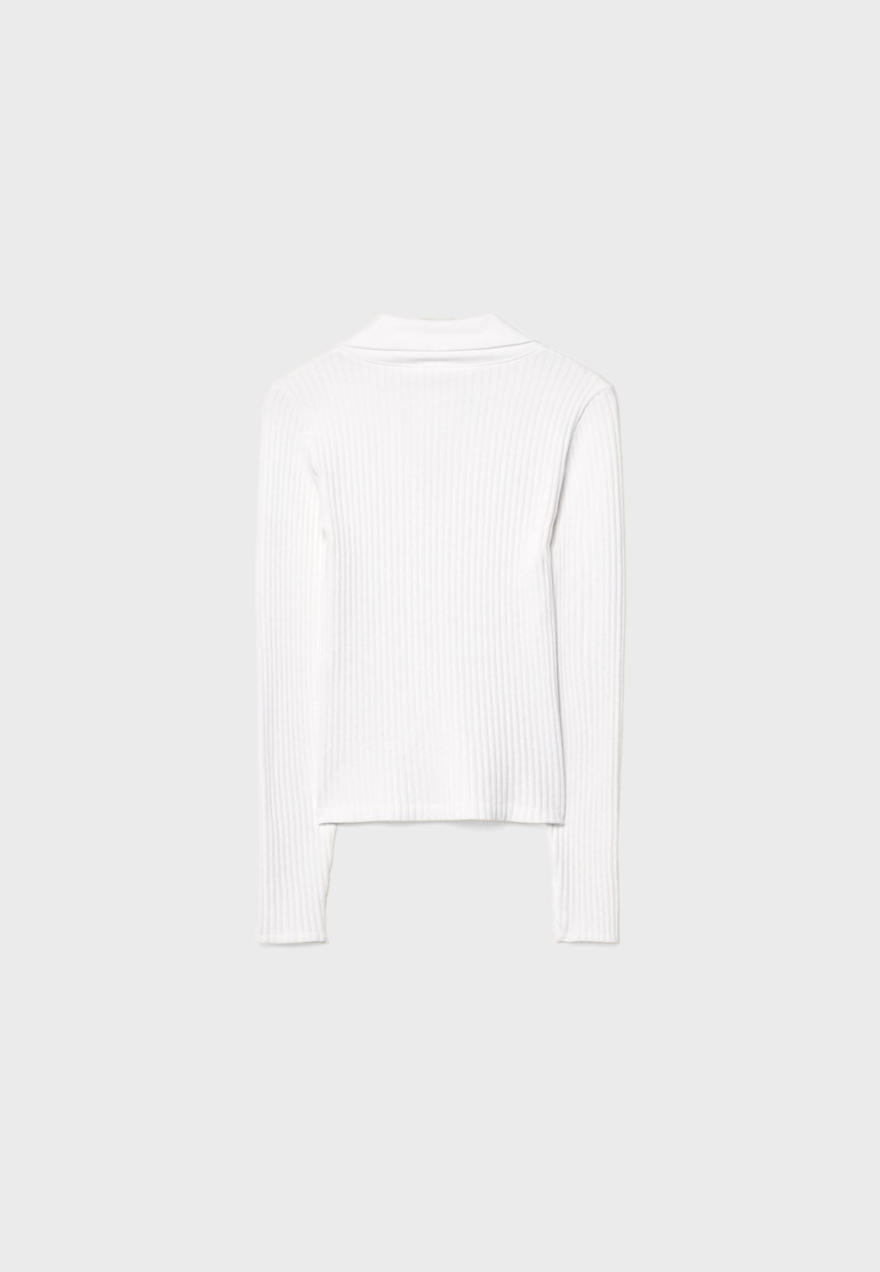 Seamless polo T-shirt — Ecru