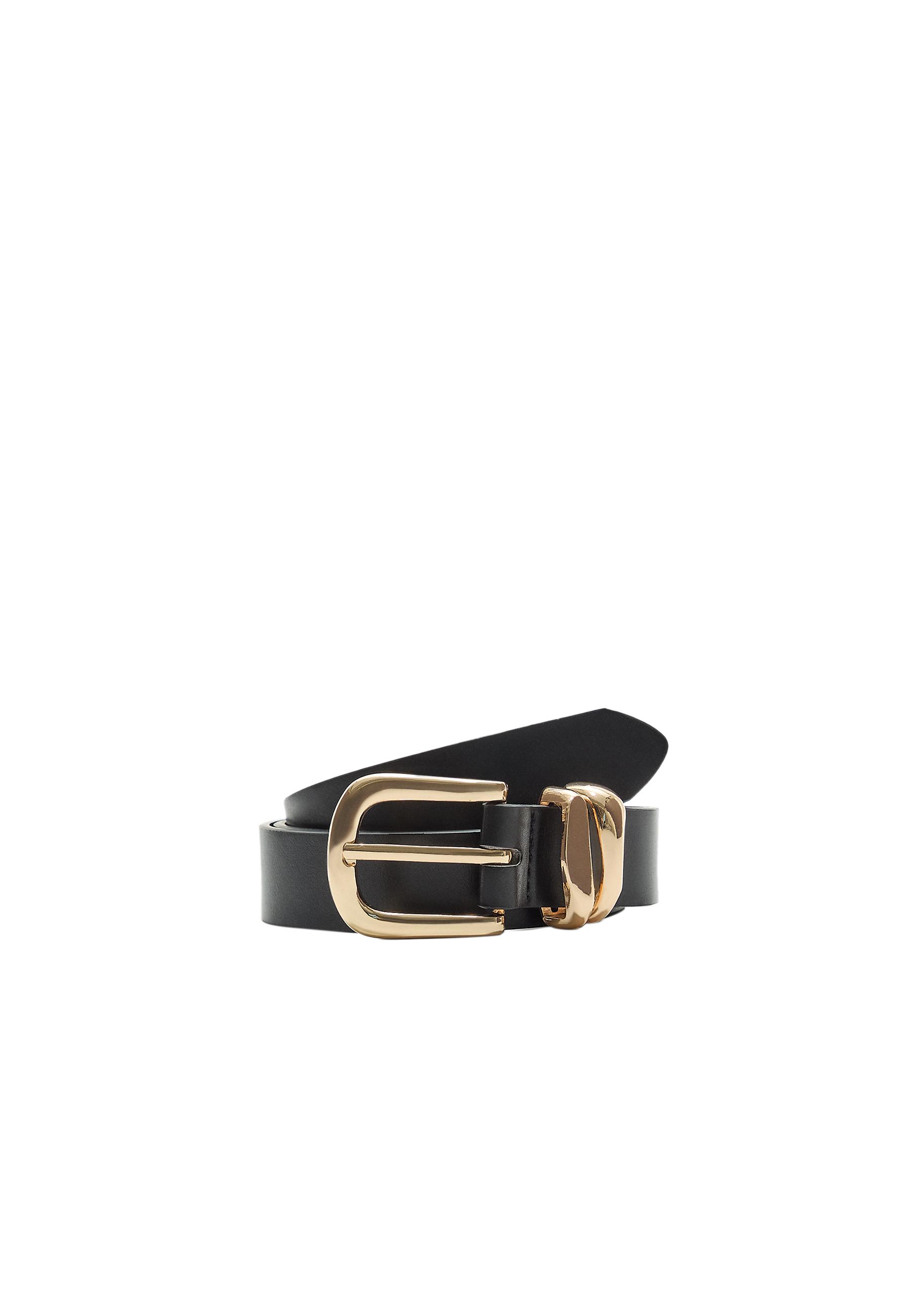 Basic double ring belt — Black