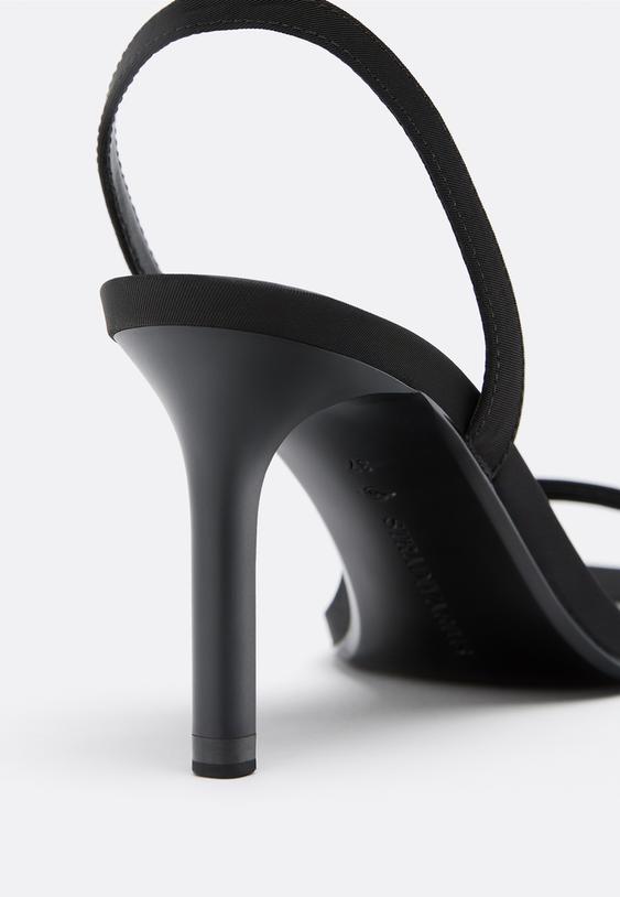 Stradivarius Sandales À Talon Aiguille Noir 38