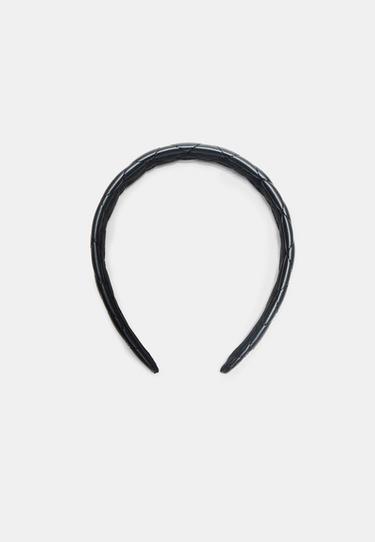 Rigid topstitched headband — Black 1