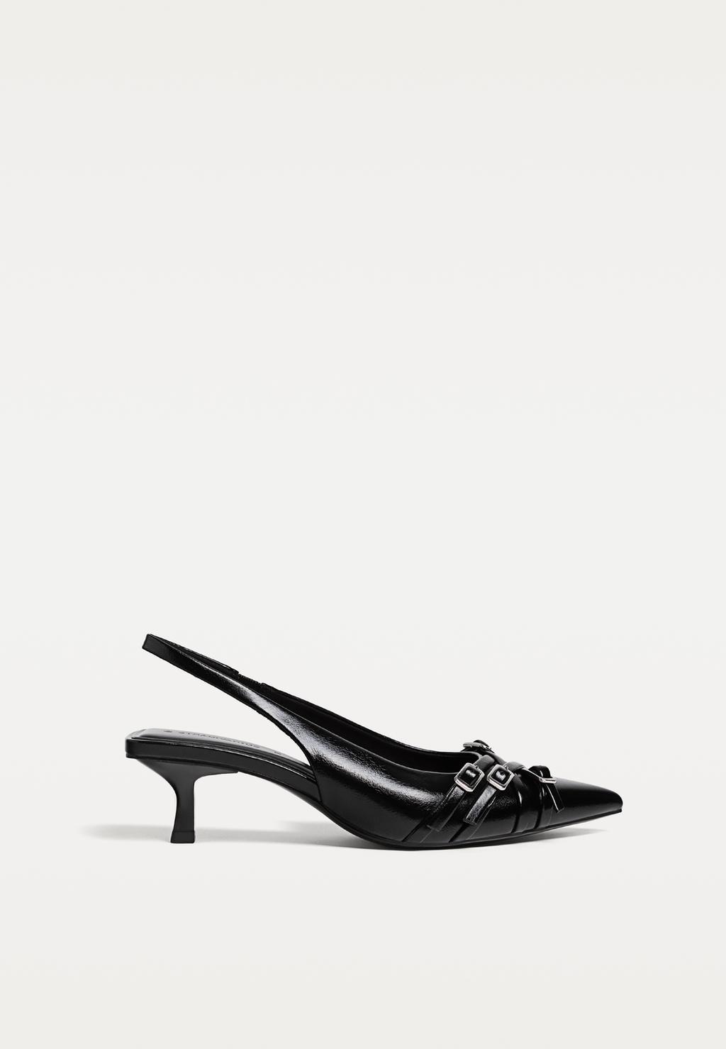 Buckled slingback shoes