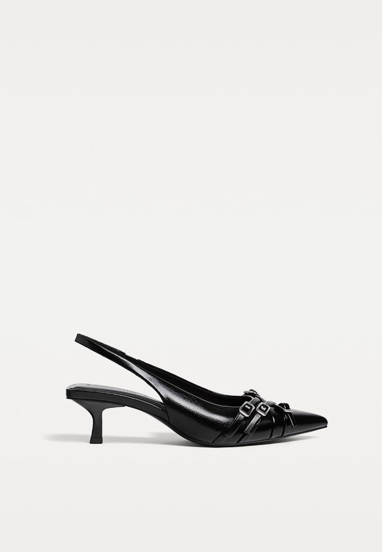 zapatos destalonados hebilla
