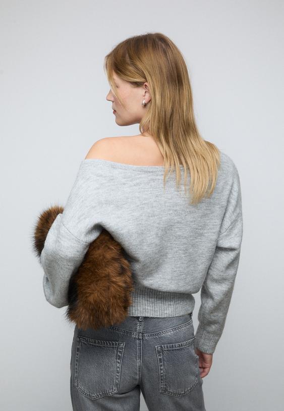 jersey punto cuello barca tacto suave