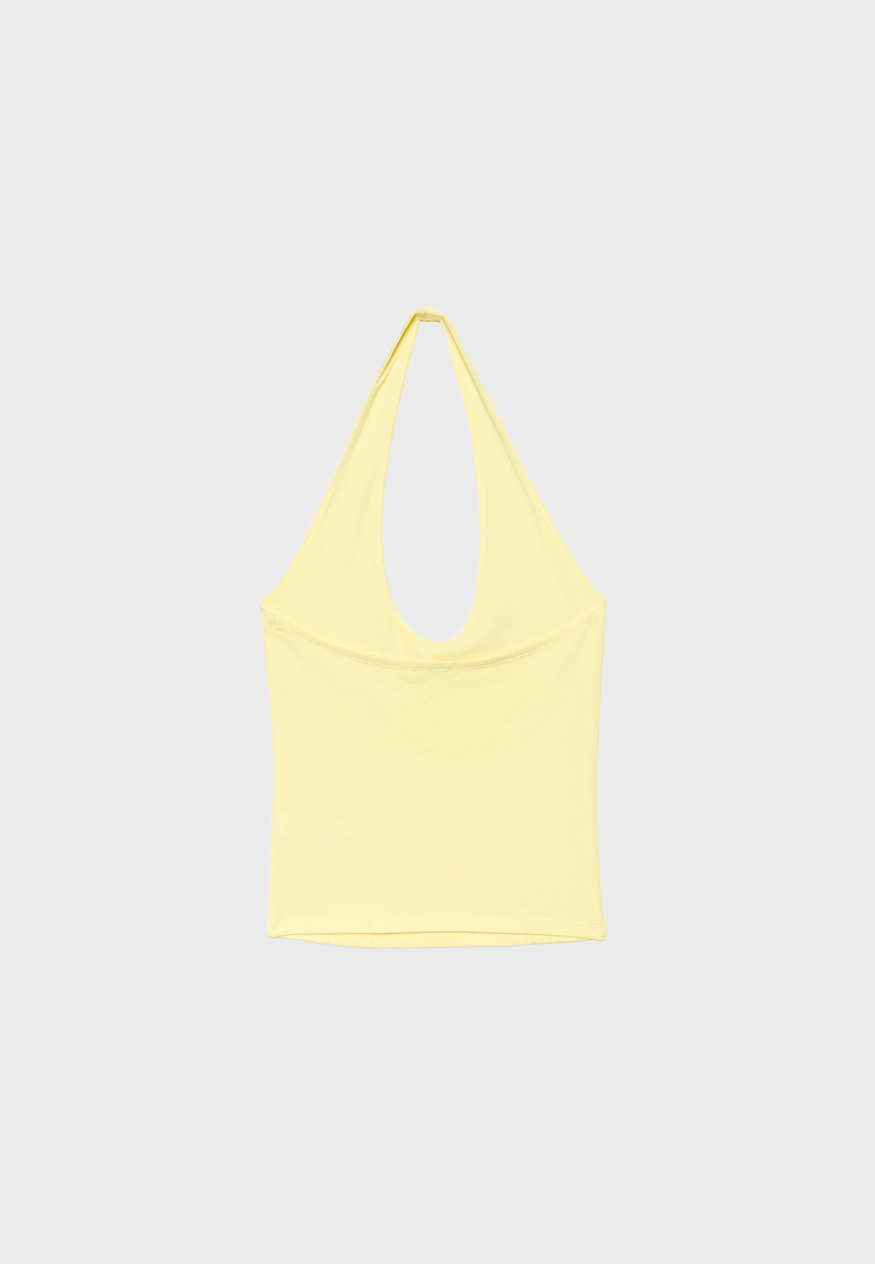 Basic halter top — Pastel yellow