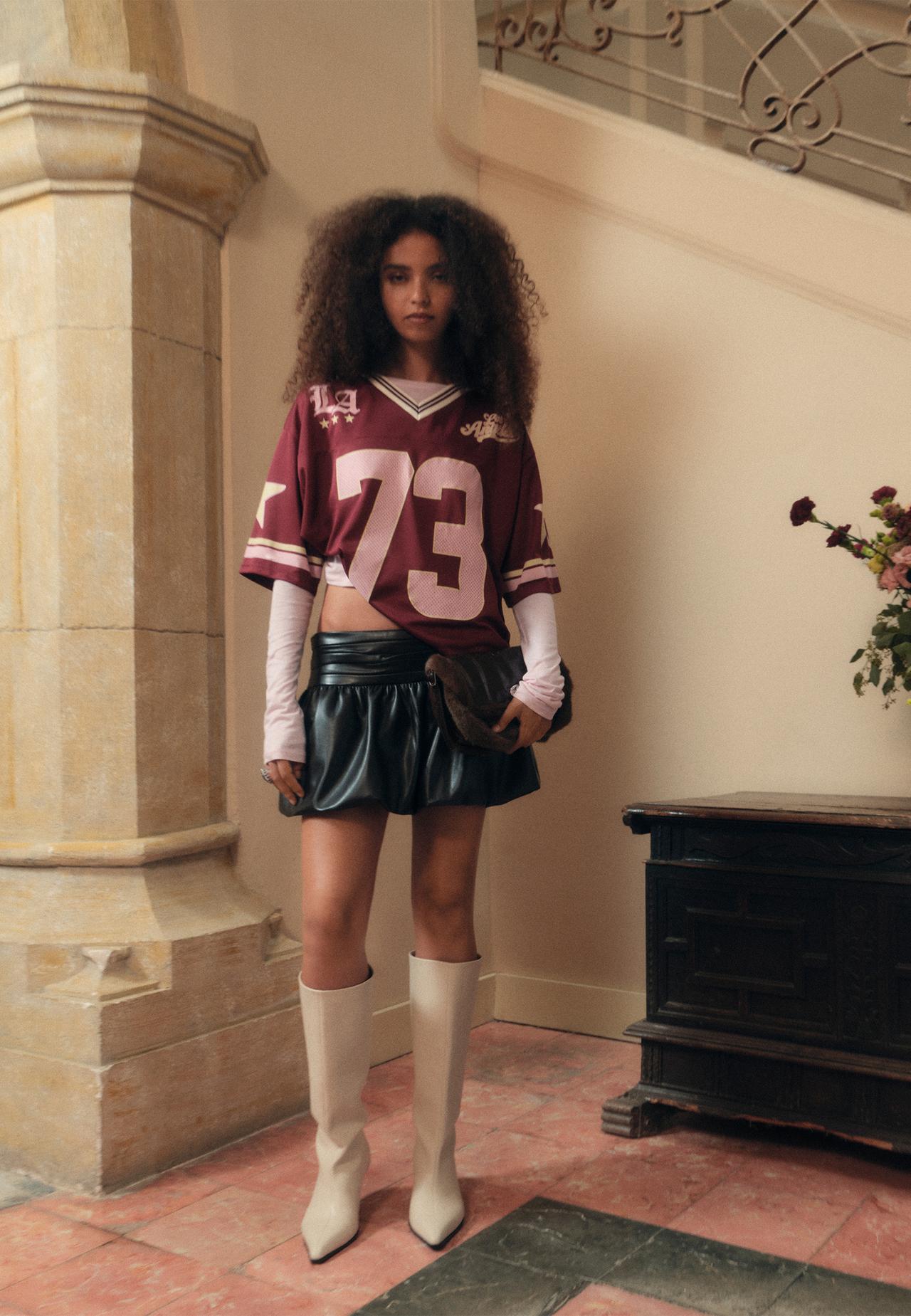 Oversize numbers T-shirt — Purple