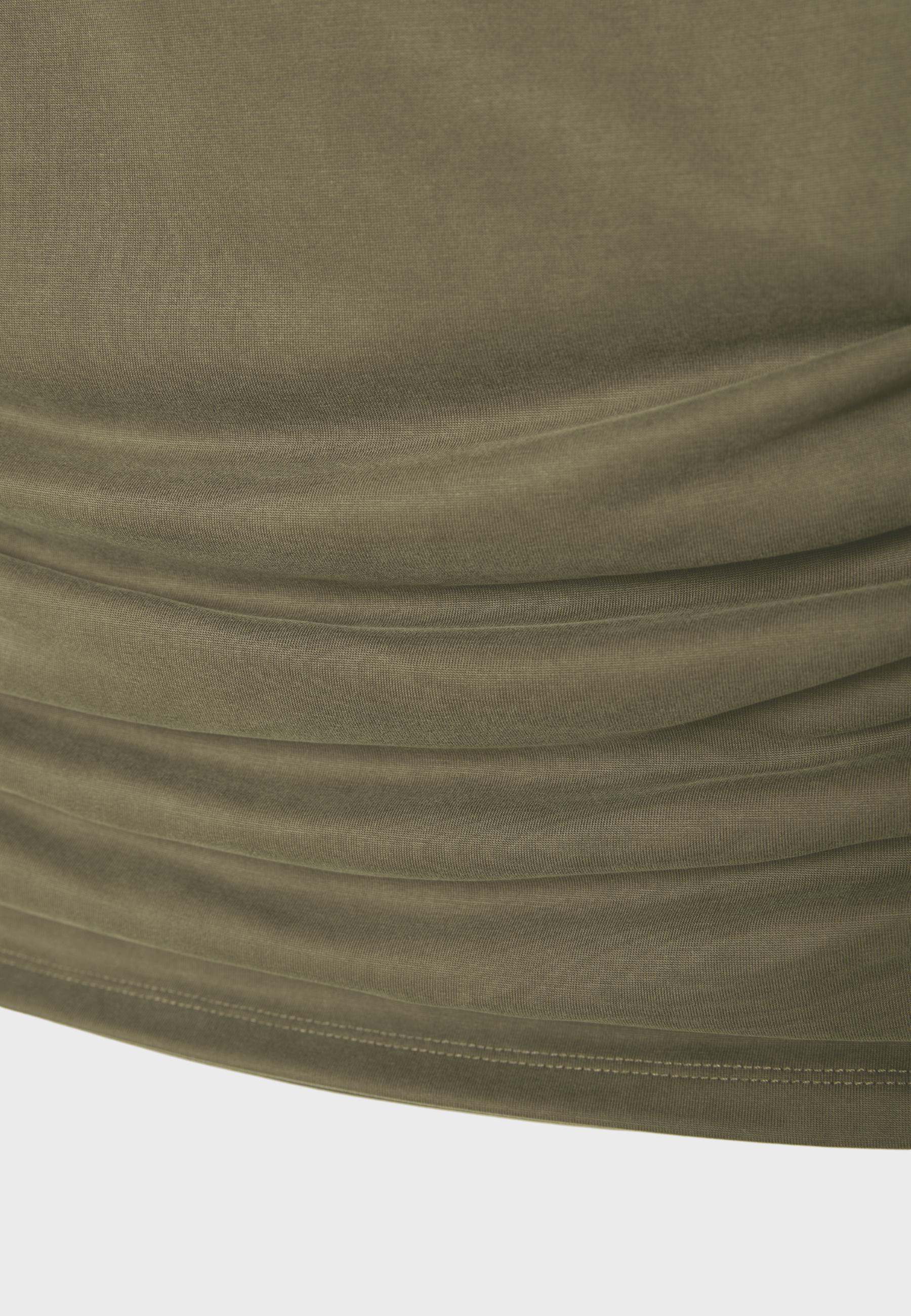 Draped fitted top — Olive green