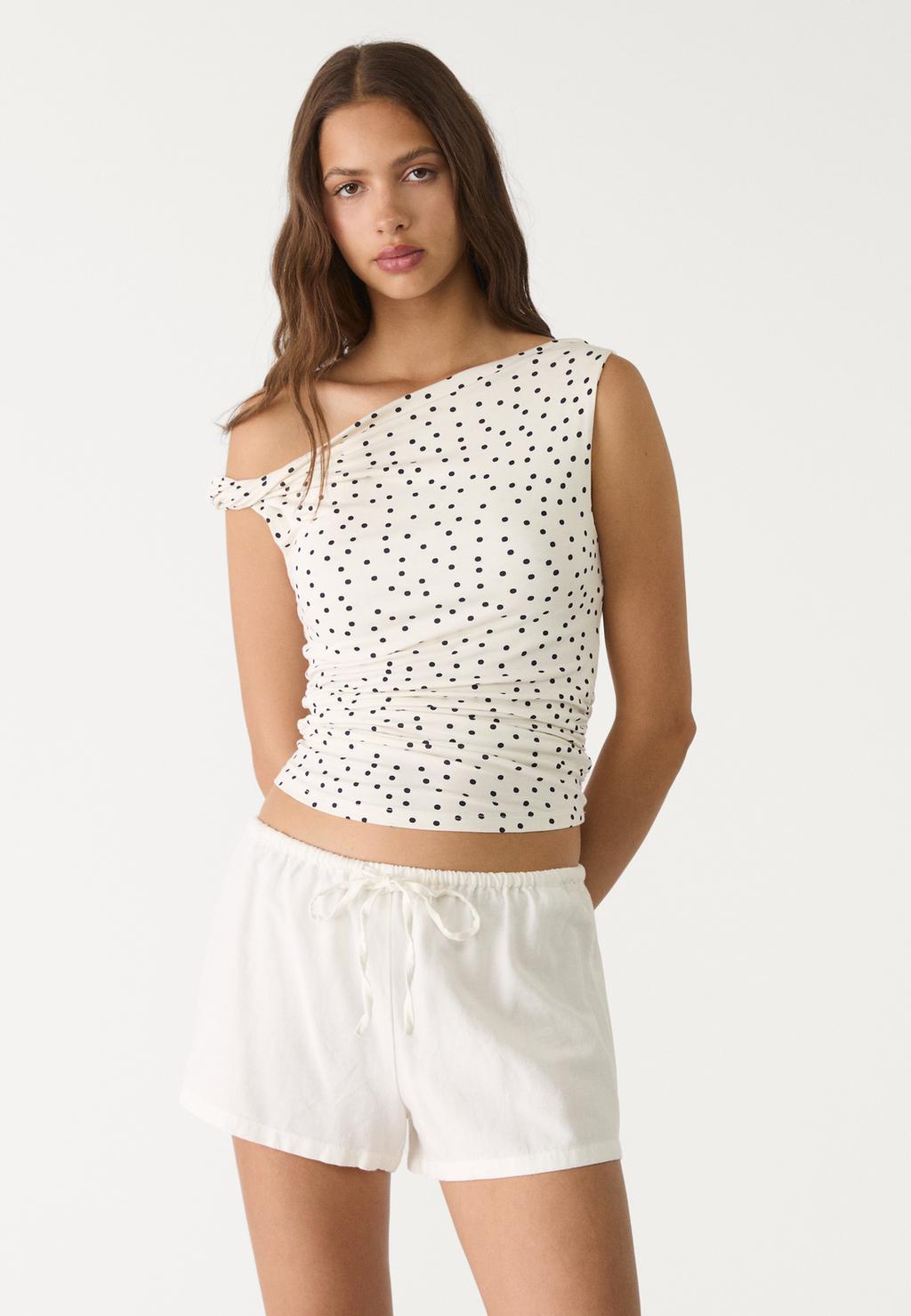 Shorts cordón con lino