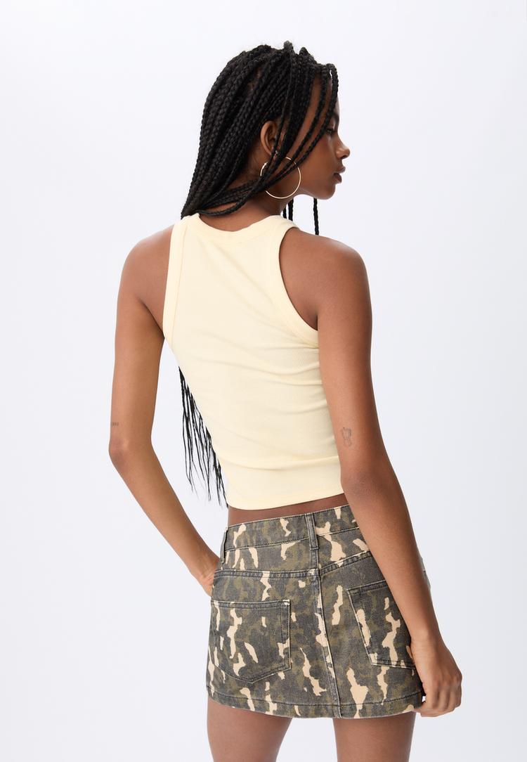 falda pantalon estampada