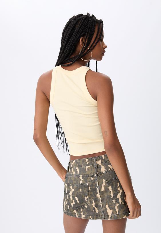 falda pantalon estampada