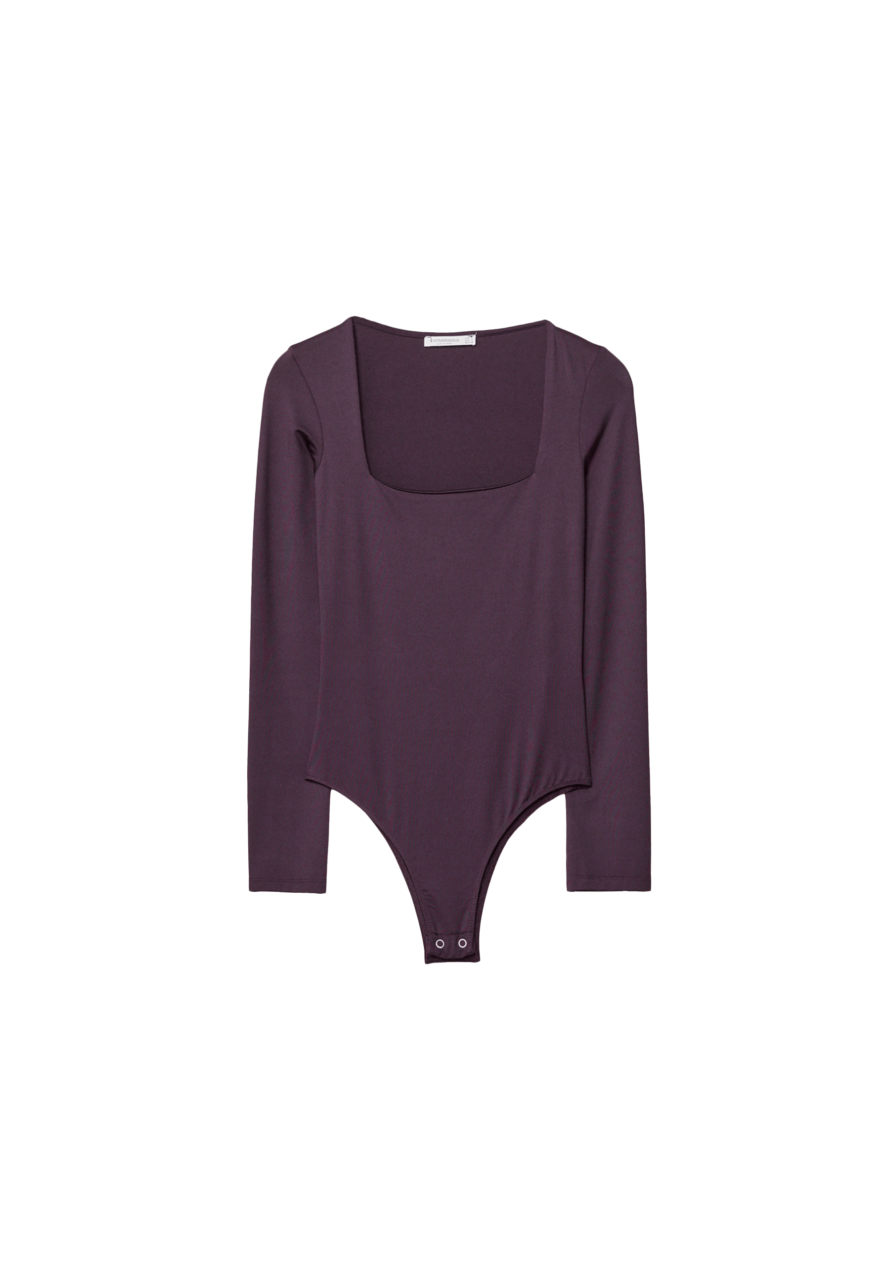 Long sleeve square neck bodysuit — Dark purple