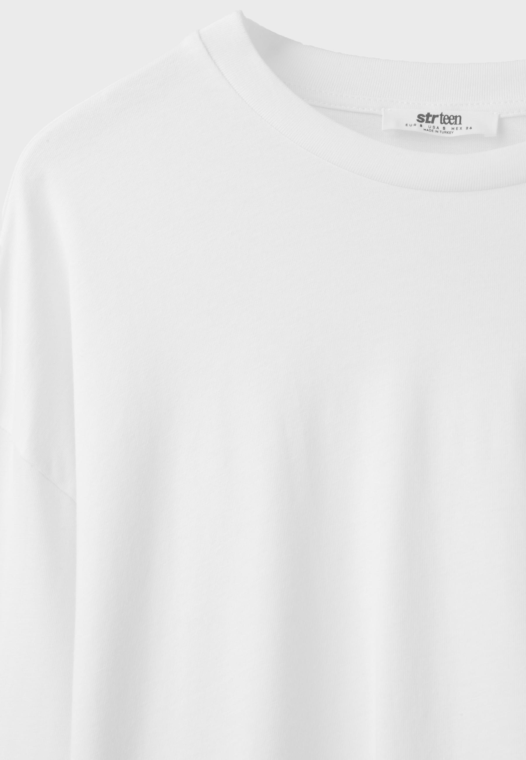 Boxy long sleeve T-shirt — White